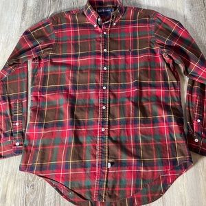 Ralph Lauren Long Sleeve Button Down Red Plaid L